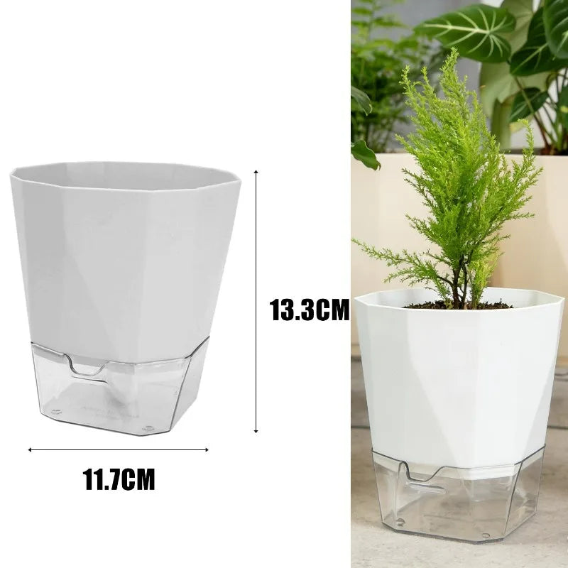 Self Watering Plants Pots Lazy Hydroponic Flower Preventing Drought Flowerpot with Injection Hole Indoor Outdoor Garden Supplies