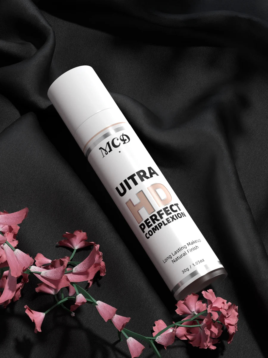 Tidesmit professional matte liquid foundation texture close-up showing waterproof and oil-control face makeup coverage