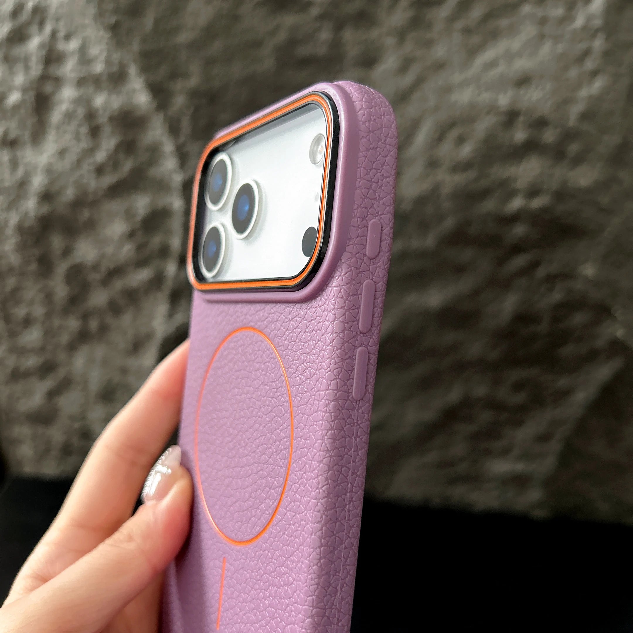 Magnetic iPhone Case with Lichee Pattern | Shock-Absorbing Slim TPU Cover Tidesmit