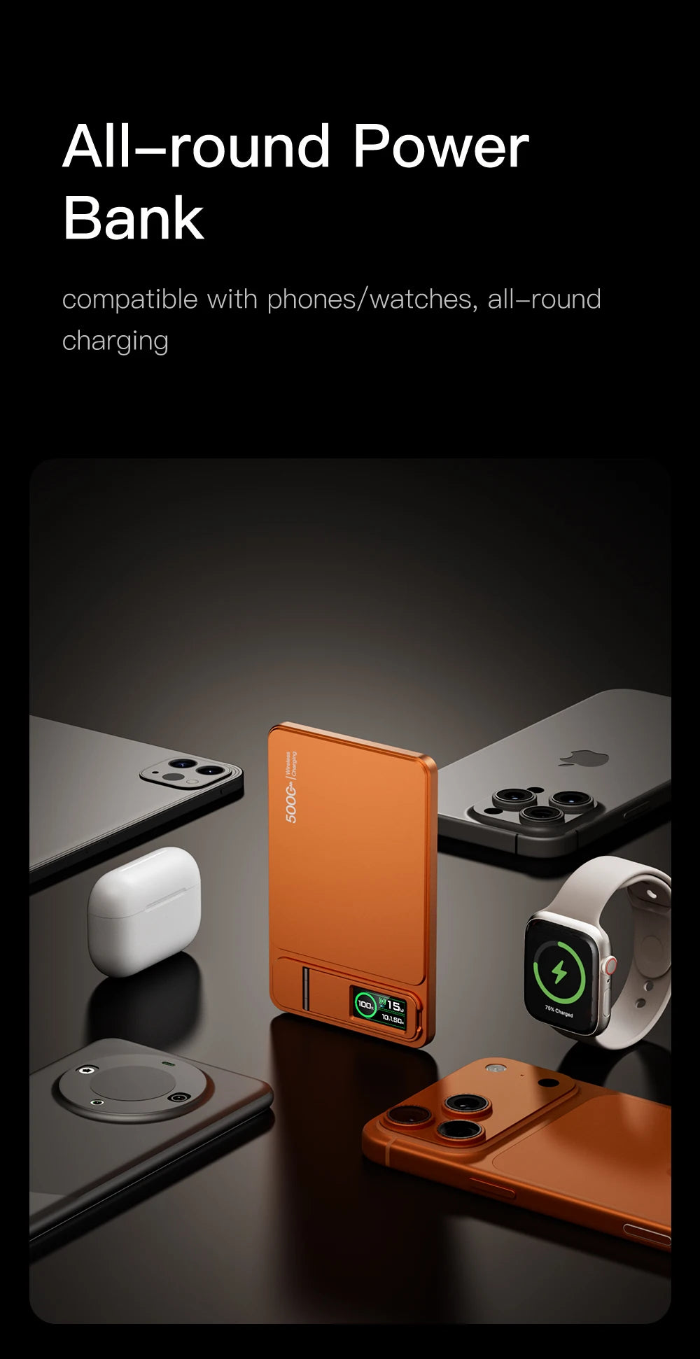 Magnetic Wireless Power Bank 10000mAh - Fast PD Travel Charger Tidesmit