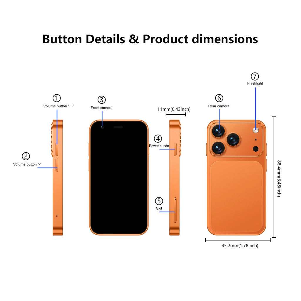 SERVO 18SE mini Smartphone 3.0inch HD Display 3G WCDMA 2GB+16GB GPS Android Small Portable Cellphone Dual SIM Standby Play Store