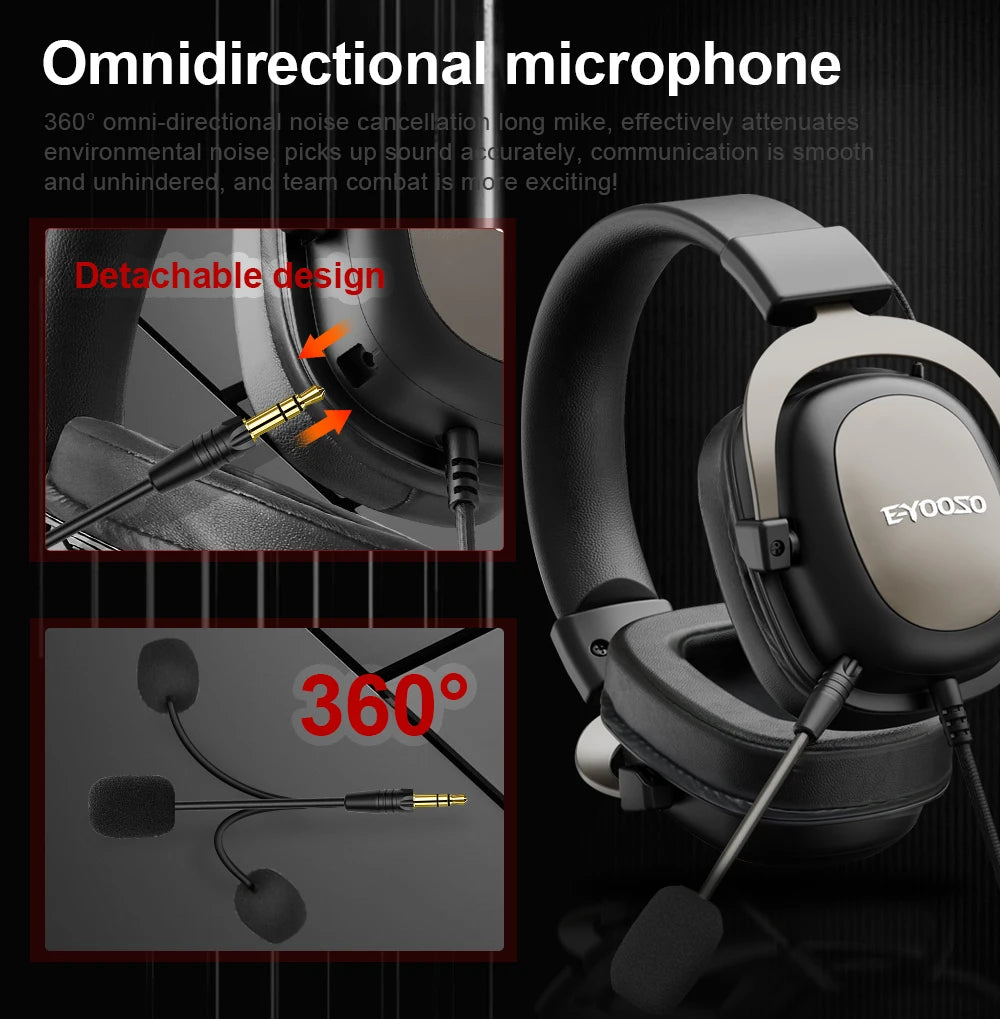 Gaming Headset with Surround Sound and Microphone for PC and PS4 Tidesmit