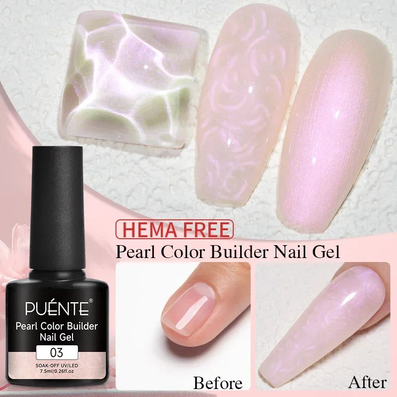 3D Sculpture Gel Nail Polish 15ml - Professional Soak Off Formula Permanent Makeup Machines Pearl Extension 03 Tidesmit