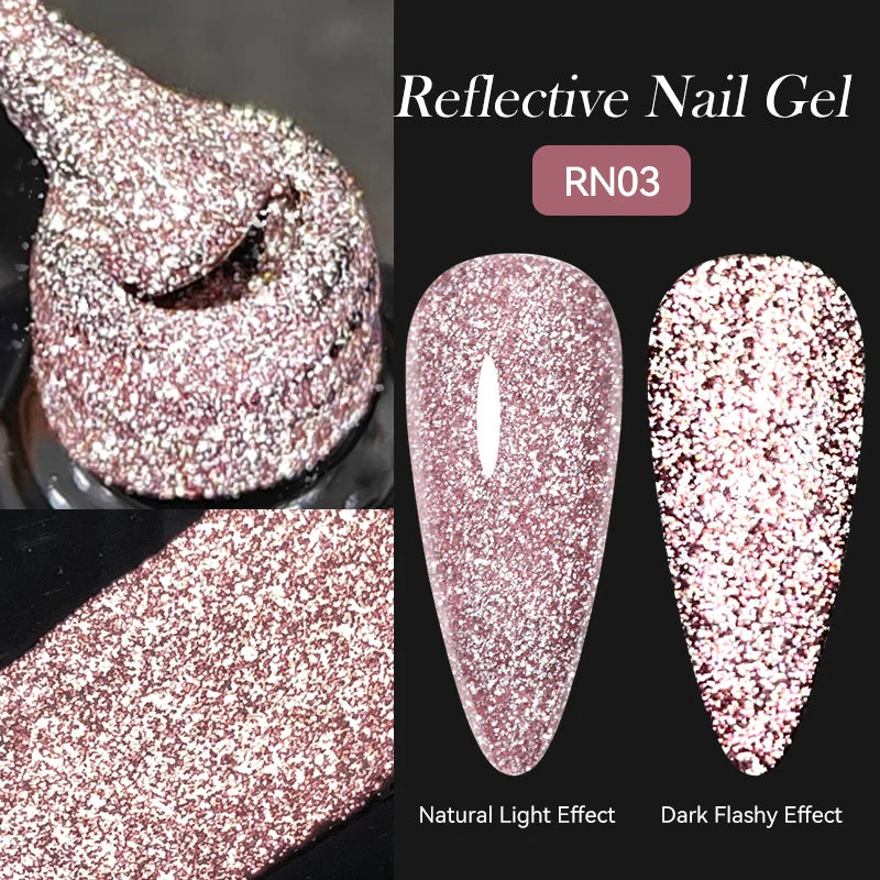 Magnetic Cat Eye Gel Nail Polish – Reflective UV Soak Off Kit Permanent Makeup Machines Reflective Gel 03 Tidesmit