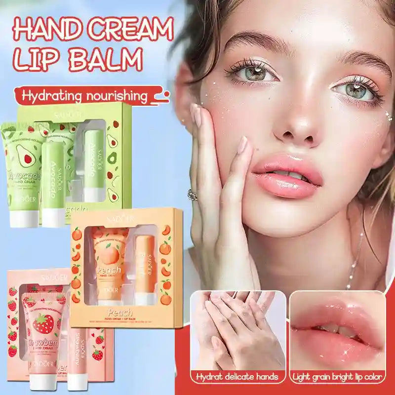 Avocado Nourishing Hand Cream & Lip Balm Set for Dry Skin Repair Lip Care Tidesmit