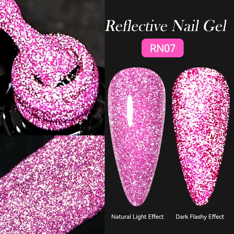 Magnetic Cat Eye Gel Nail Polish – Reflective UV Soak Off Kit Permanent Makeup Machines Reflective Gel 07 Tidesmit
