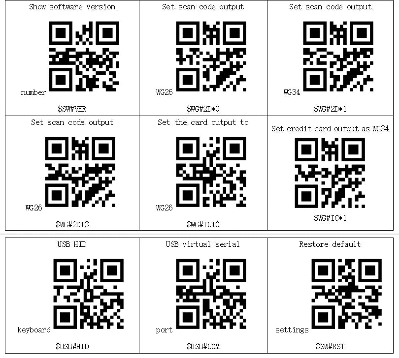 DC 12V RFID Embedded Barcode 2D QR Code Reader Access Control Reader Wegand USB RS232 RS485 Interface QR Scanner 2D Box
