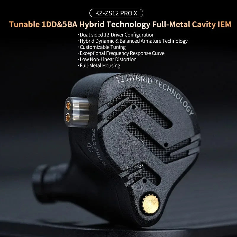 Tidesmit 1DD+5BA Hybrid In-Ear Monitors | HiFi Bass Wired Earphones Tidesmit