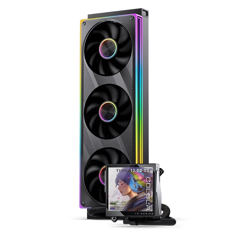 Jonsbo TM-280/TM-360 Integrated Water Cooling Radiator 3.95-inch Screen ARGB Lighting Effect Desktop Computer Case Water Cooling