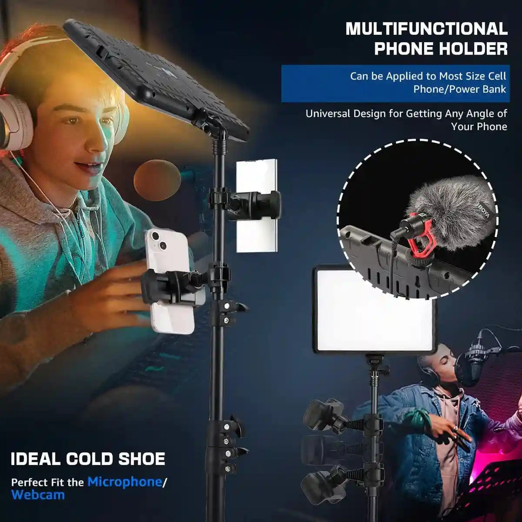 LED Ring Light with Adjustable Tripod Stand for Content Creation Tidesmit