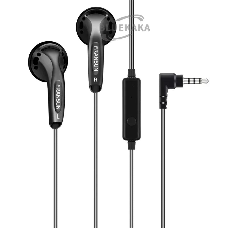 Wired Gaming Earbuds With 9D HiFi Bass Microphone | Tidesmit Black With Mic Tidesmit