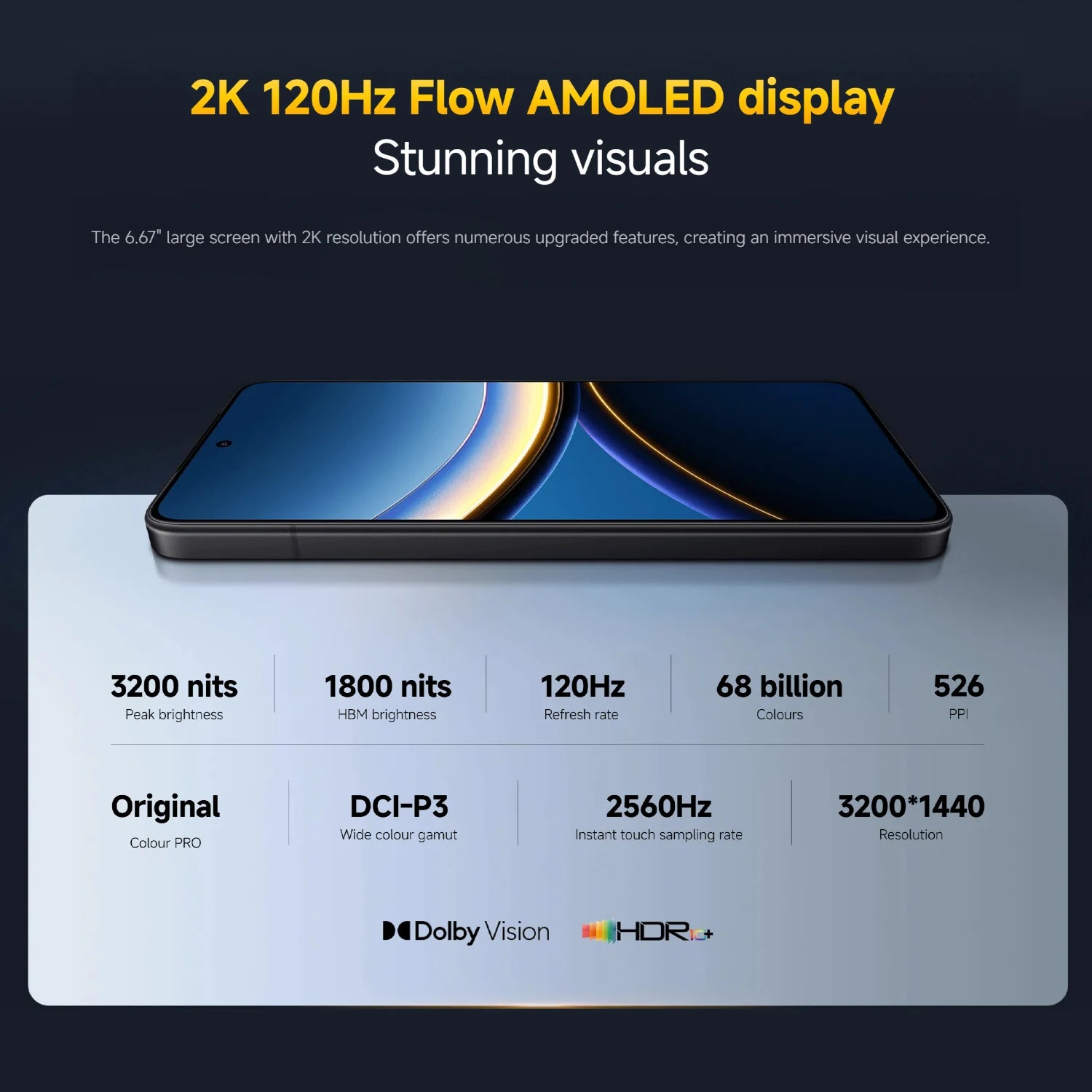 POCO F7 Pro 5G Smartphone 12GB 256GB - High Performance AMOLED AE Tidesmit