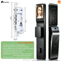 SmarDeer IP66 Outdoor Waterproof Smart Lock,3D Facial & Palm Vein Recognition Lock,Tuya WiFi Keyless Entry Security Lock