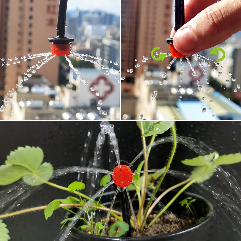 OASIS 5M-25M DIY Drip Irrigation System Automatic Watering Garden Hose Micro Drip Garden Watering Kits with Adjustable Drippers