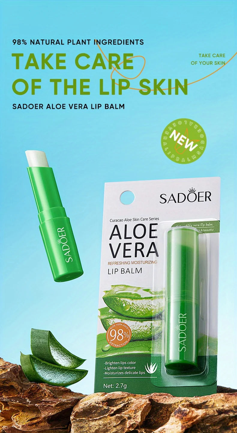 Aloe Lip Balm 3 Pack: Nourishing Lip Care Treatment by Tidesmit Lip Care Tidesmit