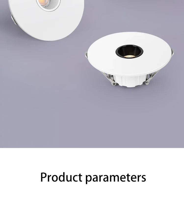 Led Spotlight Small Beam Angle 3 8 15 Degree Spot Light Recessed Round Atmosphere Dining Table Ultra-thin White Black 85-265V