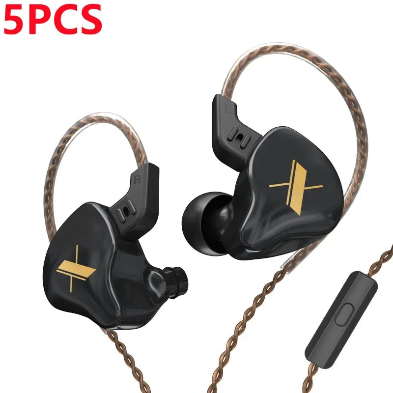 HiFi Wired In-Ear Monitor with Microphone by Tidesmit - EDX Series EDX 5PCS Black China Mainland Tidesmit