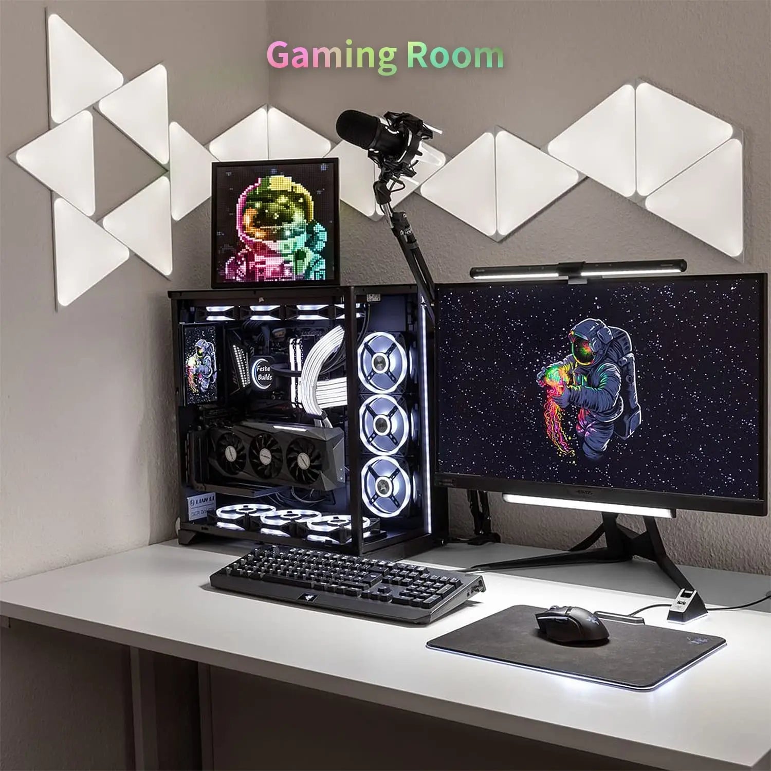 Pixel Art Display 64x64 WiFi LED Panel for Gaming Room Decor Tidesmit