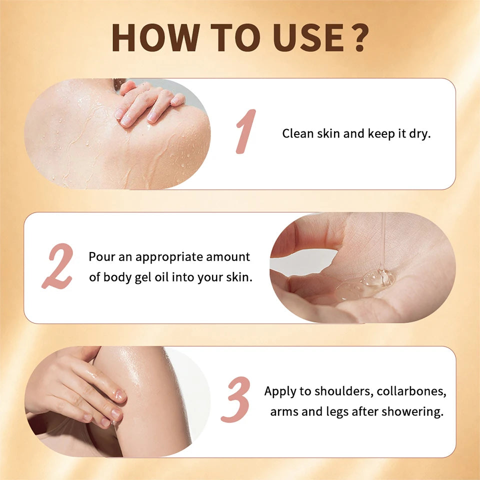 Vanilla Cocoa Vitamin B3 Body Gel Oil Ultra Hydrating Glow Skincare Nourish Soft Smooth Dry Skin Body Oil For All Skin Types