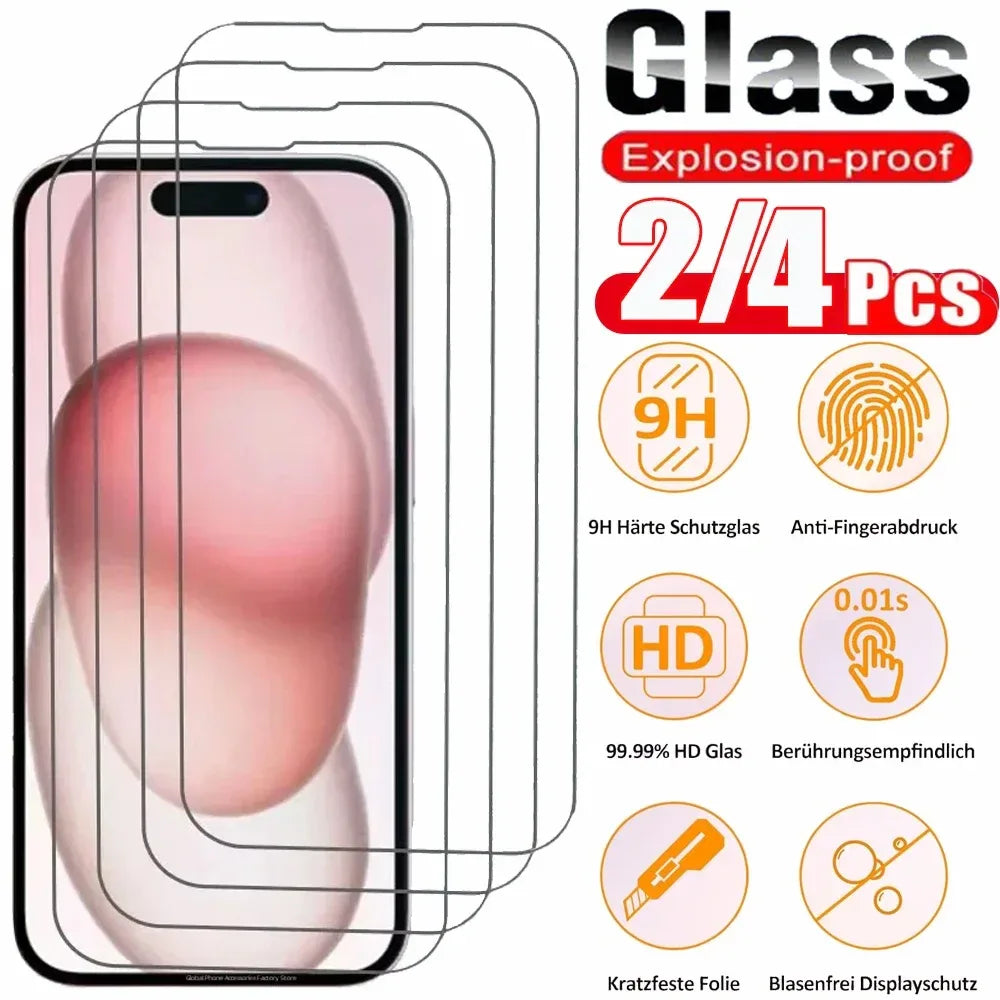 iPhone 16 Pro Max Screen Protector 4-Pack - 9H Tempered Glass Tidesmit China Mainland|High Definition Tidesmit