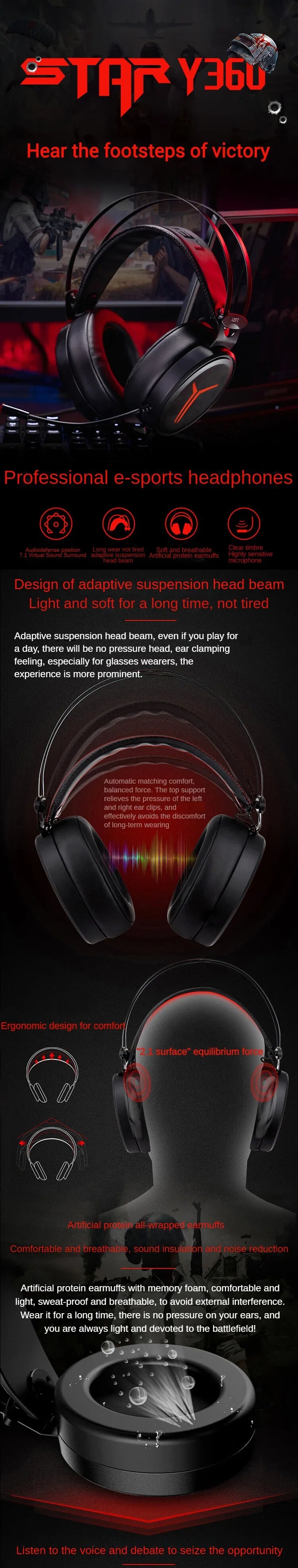 Lenovo Legion Gaming Headset - Over-Ear Wired Audio with Noise-Cancelling Mic Tidesmit