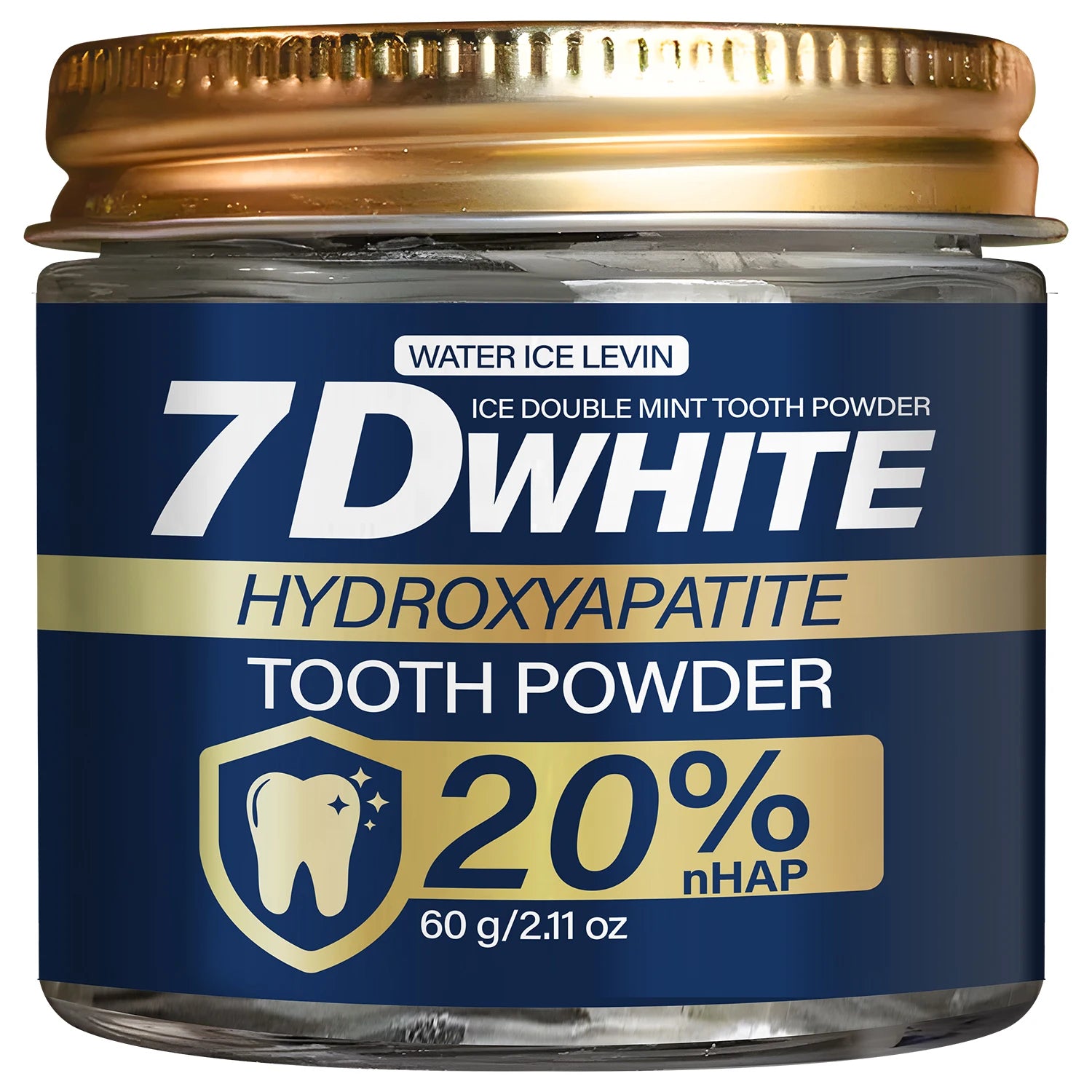 Tidesmit 7D White Hydroxyapatite Tooth Powder with 20% nHAP, activated charcoal, and refreshing mint.