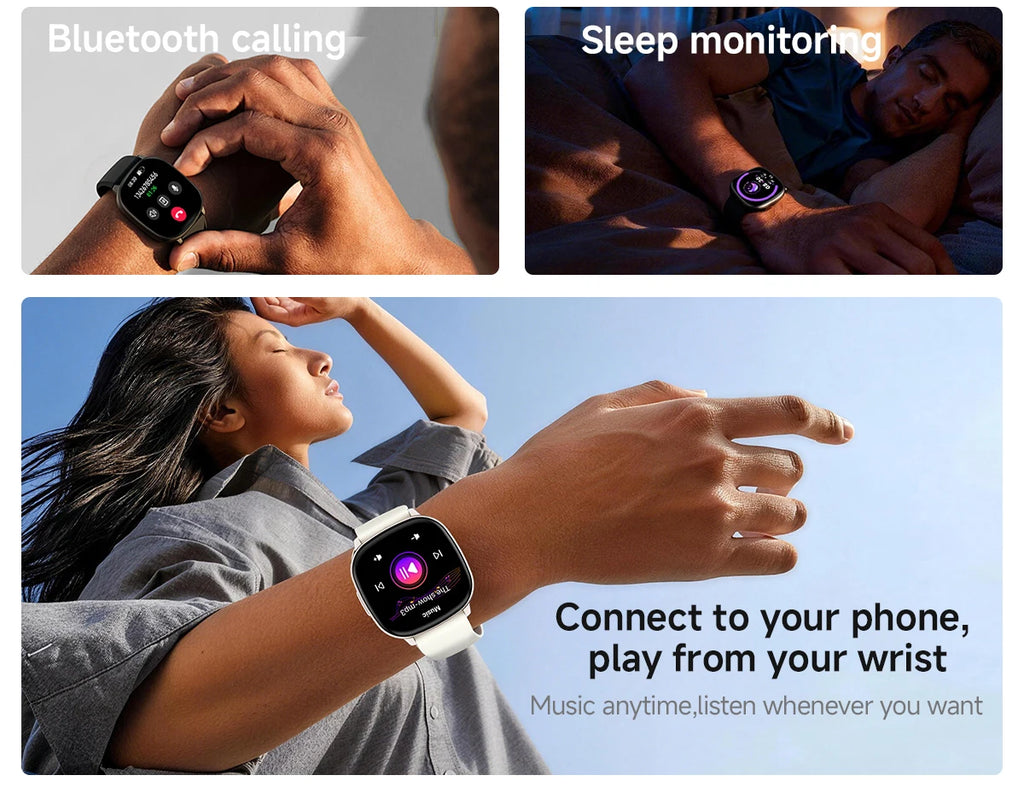 2026 New Fashion HD17 Air Smart Watch for Unisex Breathing Training Heart Rate Sleep Pressure Monitoring Waterproof BT Calling