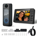 Wireless Video Doorbell With Screen 4.3'' IP65 HD Smart Intercom 2.4G NoWIFI Visible Outdoor Doorbell Two-Way Audio Night Vision
