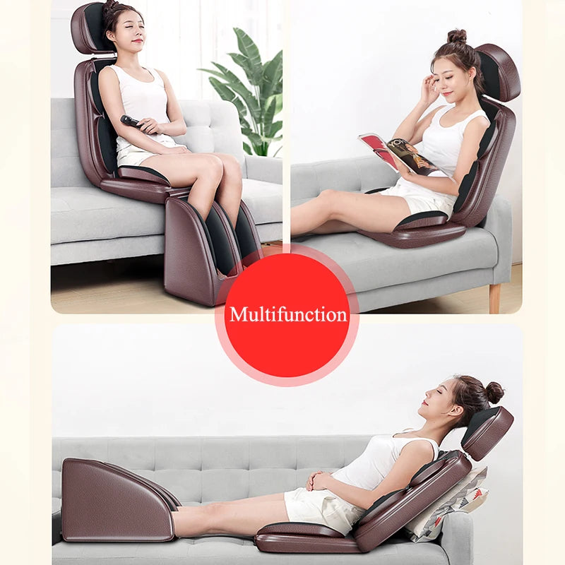 Electric Massager for Neck and Back Pain Relief with Heat by Tidesmit Massage Cushion Tidesmit