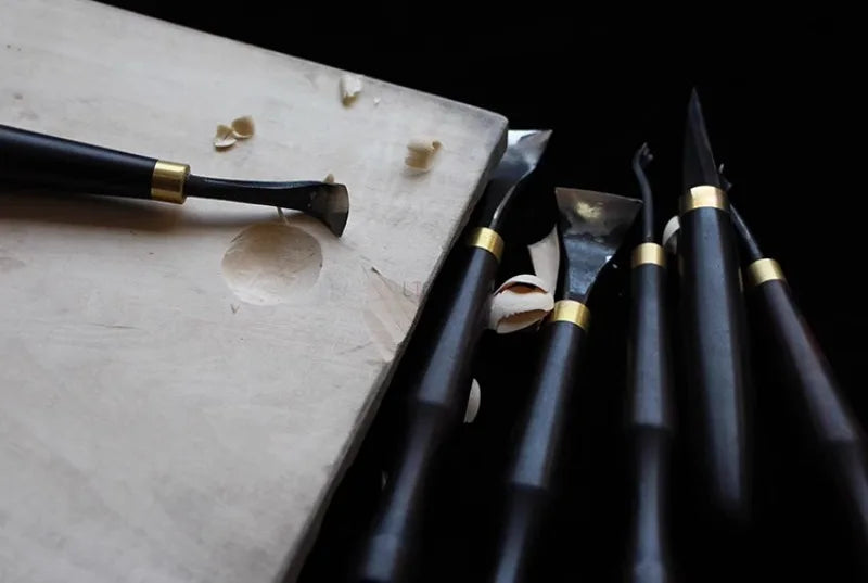 Woodworking DIY Spoon Digging Knife Precision Carving Special Curved Knife Professional Craftsman Tree-root Carving Chisel Tools