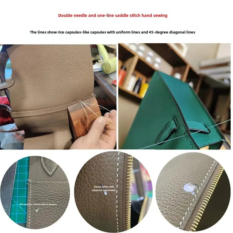 Handmade Leather Crossbody Bag Tccow Wima Dog 2424 Kaylie Bag Genuine Leather Handheld Single Shoulder Slant Women's