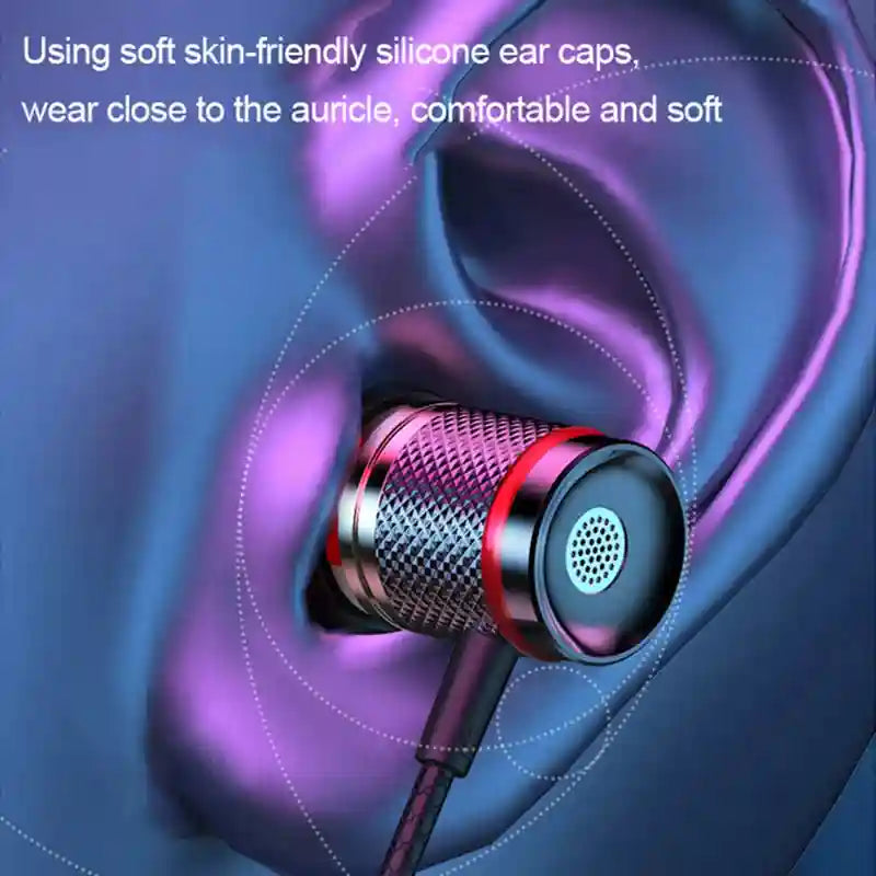 Wired Earbuds with Mic: 7.1 Surround Sound Type-C & 3.5mm AUX Tidesmit