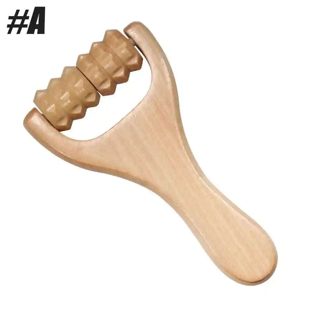 Wooden Face Massage Roller - Natural Lymphatic Drainage Tool by Tidesmit Massage Roller A Tidesmit