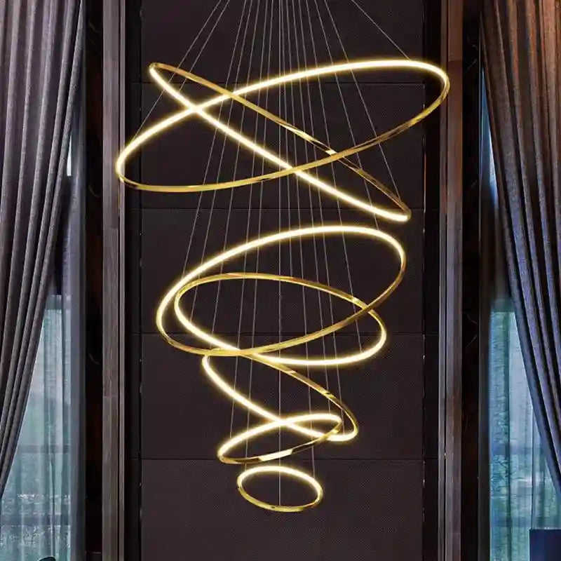 Modern LED Ring Pendant Light for Dining Room | Adjustable Black Finish Tidesmit