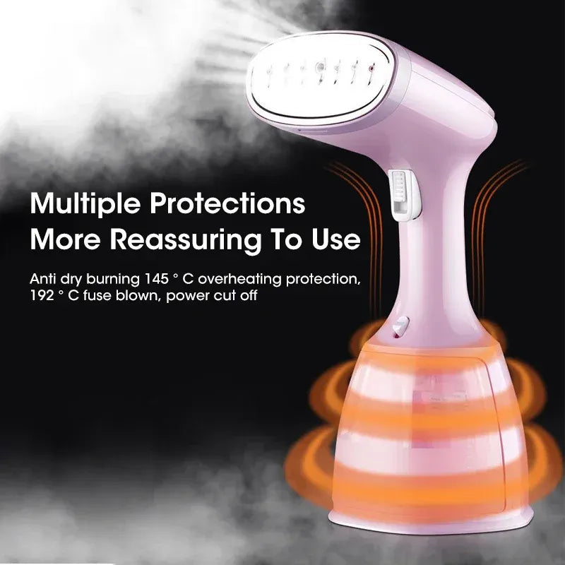 Tidesmit 1500W Handheld Garment Steamer 330ml Pink EU Plug