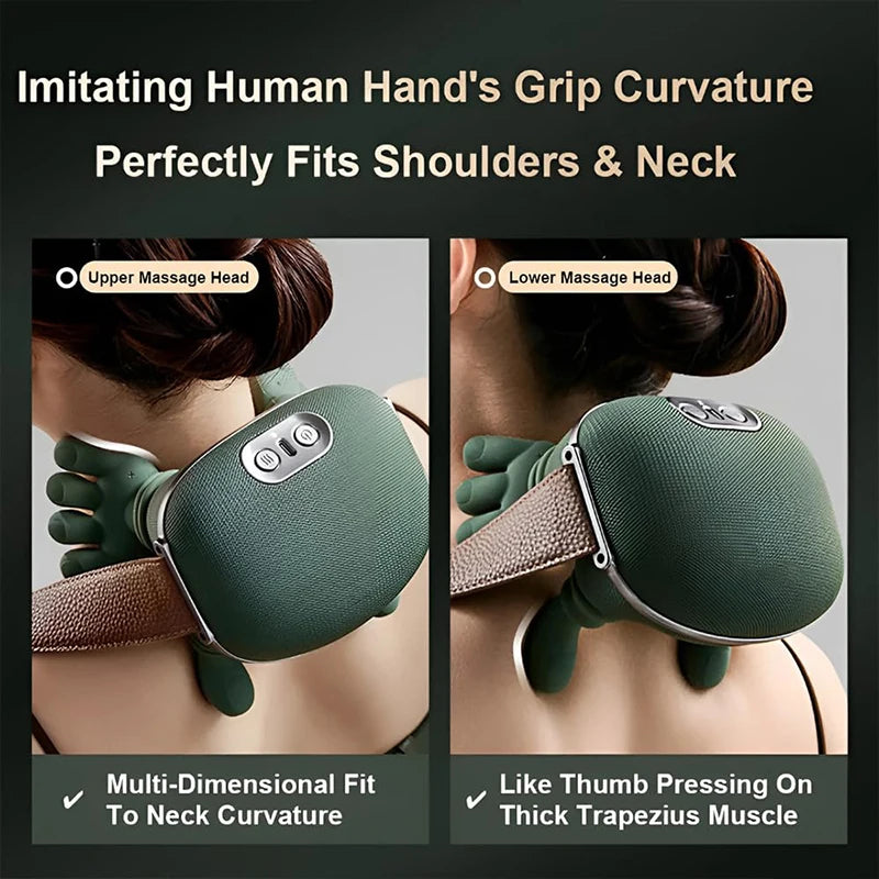 Bionic Neck Shoulder Massager with 3 Kneading Modes - Tidesmit Relaxation Treatment Tidesmit