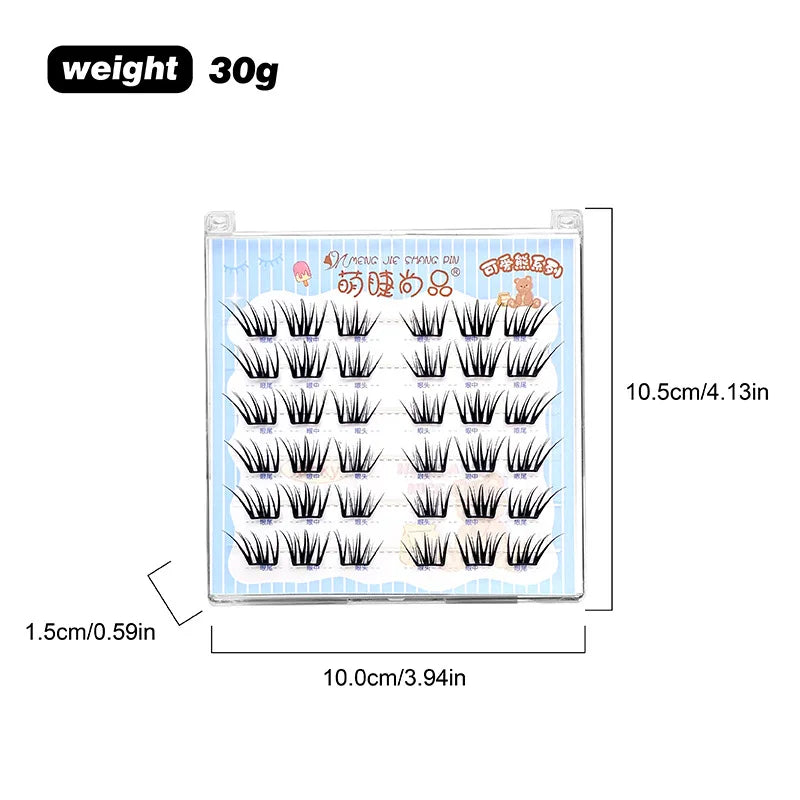 Self Adhesive Eyelashes Clusters No Glue Reusable C Curl Tidesmit XL-XMH-2 C Tidesmit