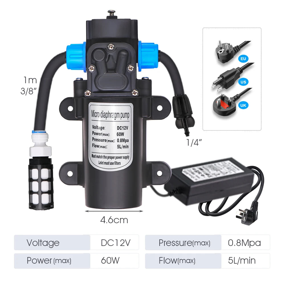 360° Free Rotate Adjustment Flexible Brass Spray Watering System Garden Cooling Pump Irrigation Set Quick Connection Interface