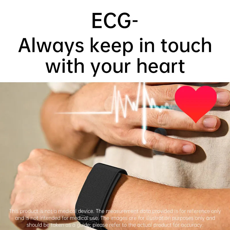 VWAR No Screen Health Smart Bracelet ECG+PPG Blood Pressure Heart Rate Sleep 24h Monitoring Fitness Tracker Smartwatch Men Women