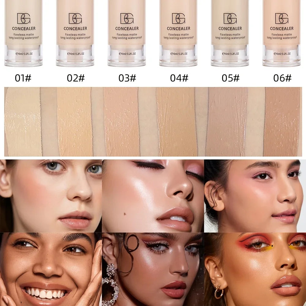 Tidesmit mini matte liquid concealer swatch showing full coverage long-lasting waterproof texture for all skin types
