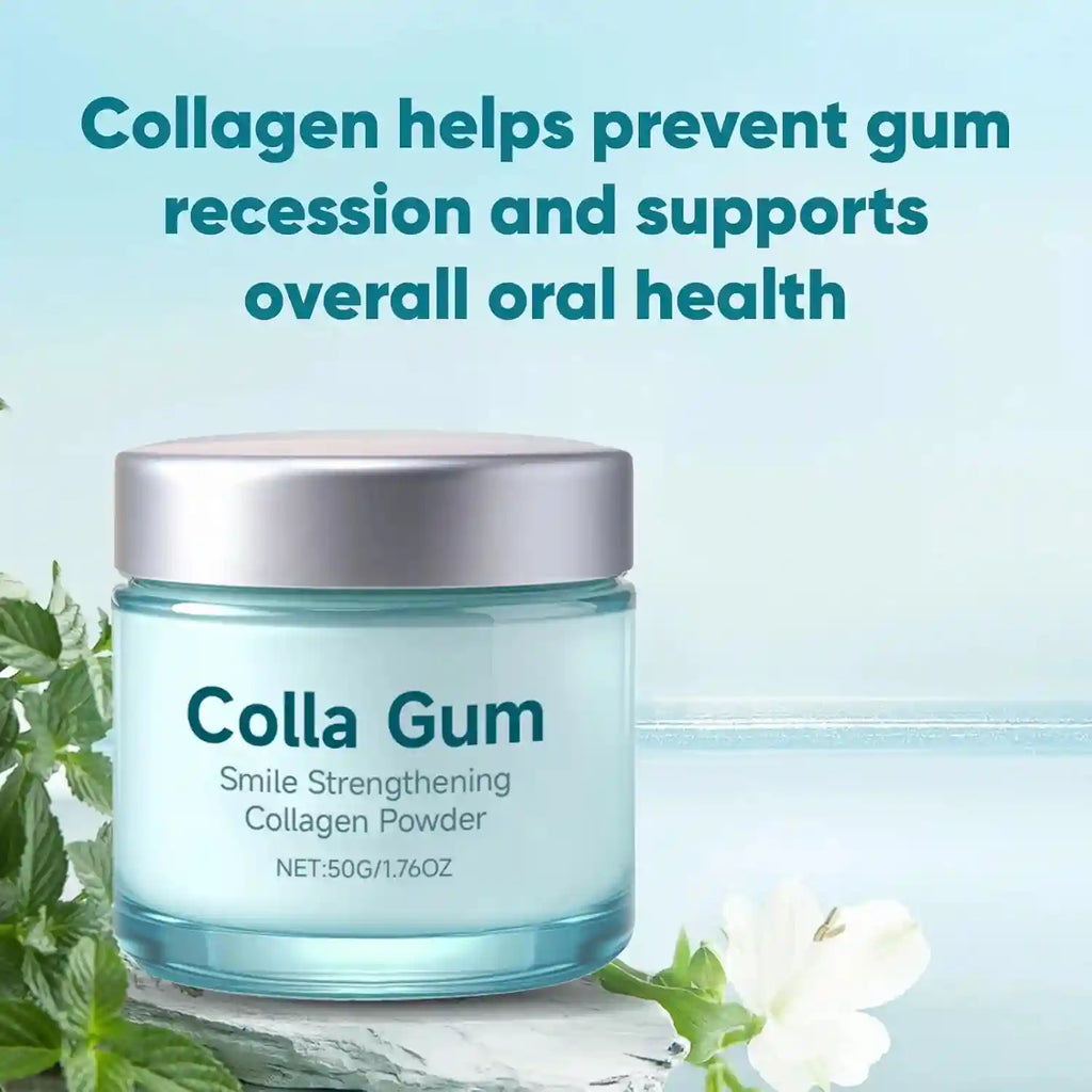 Tidesmit Collagen and Hydroxyapatite tooth powder for gentle teeth whitening, plaque removal, and gum care.