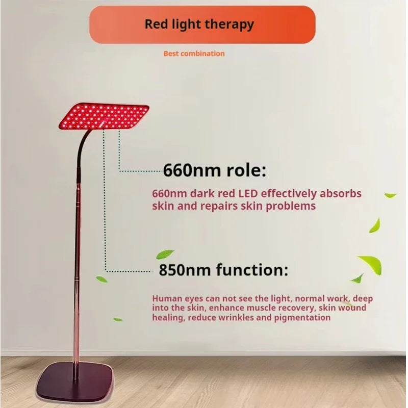 Near Infrared Light Panel 660nm 850nm Red Light Lamp With Timer Face and Body Home Use Relief Pain Device with Adjustable Stand