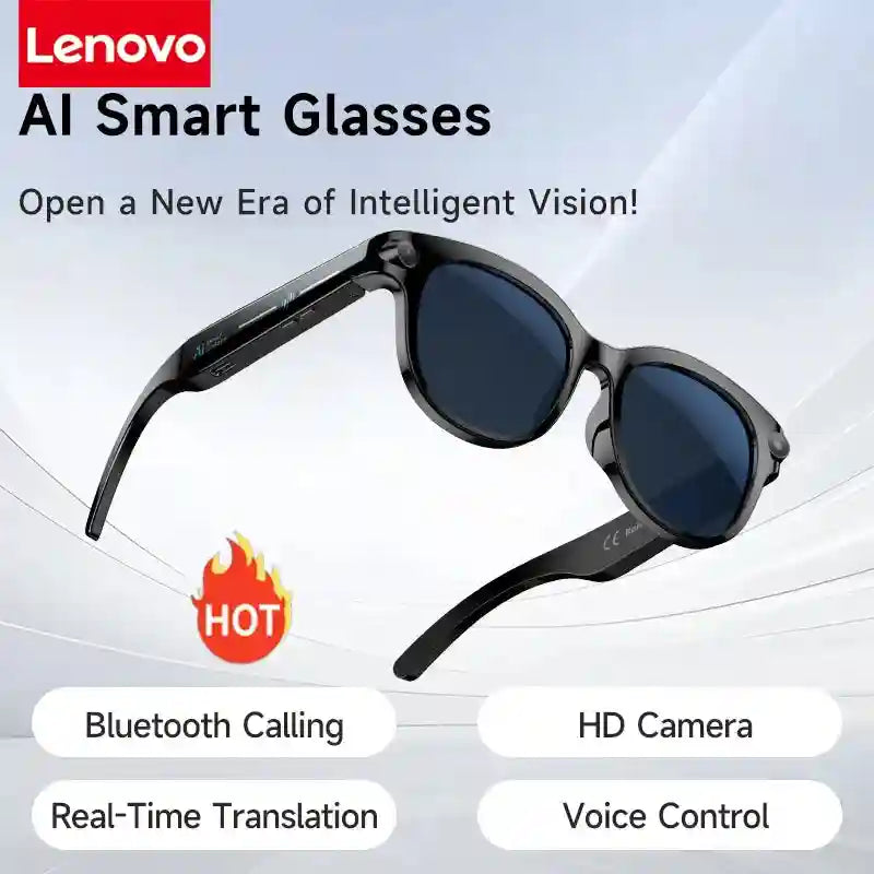AI Smart Glasses with Real-Time Translation & HD Video Camera - White Tidesmit