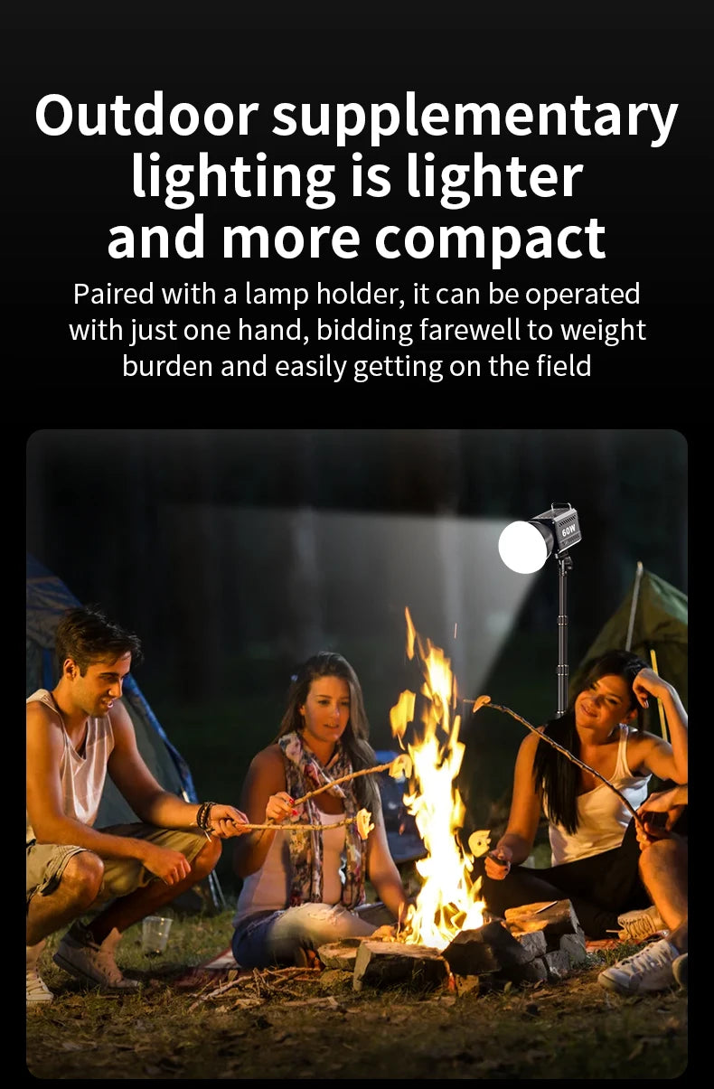 LED Video Light 60W-80W Bi-Color COB Studio Lamp for Content Creation Tidesmit