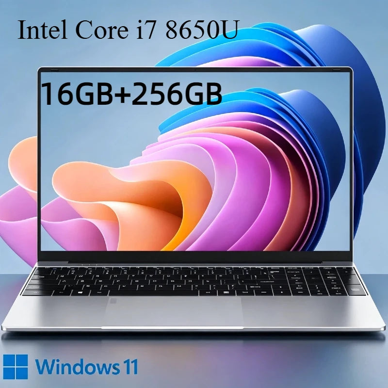 14.1 Inch Ultra Slim Laptop 32GB RAM 2TB SSD Windows 11 Intel Core i7 8650U Gaming PC Gamer Office Notebook 1920x1080 HD Pro