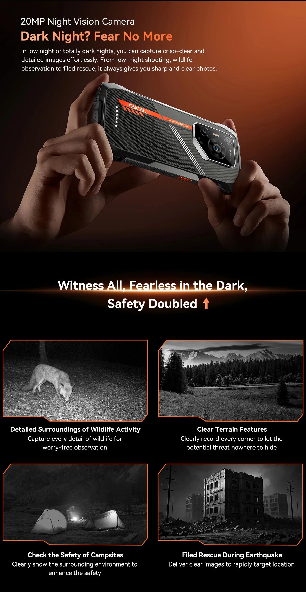 Blackview OSCAL PILOT 3 5G mobile phones AI Rugged Smartphone MTK 6300, 6.78" 2.4K Display 120Hz, 12GB 256GB, 7500Amh Phones
