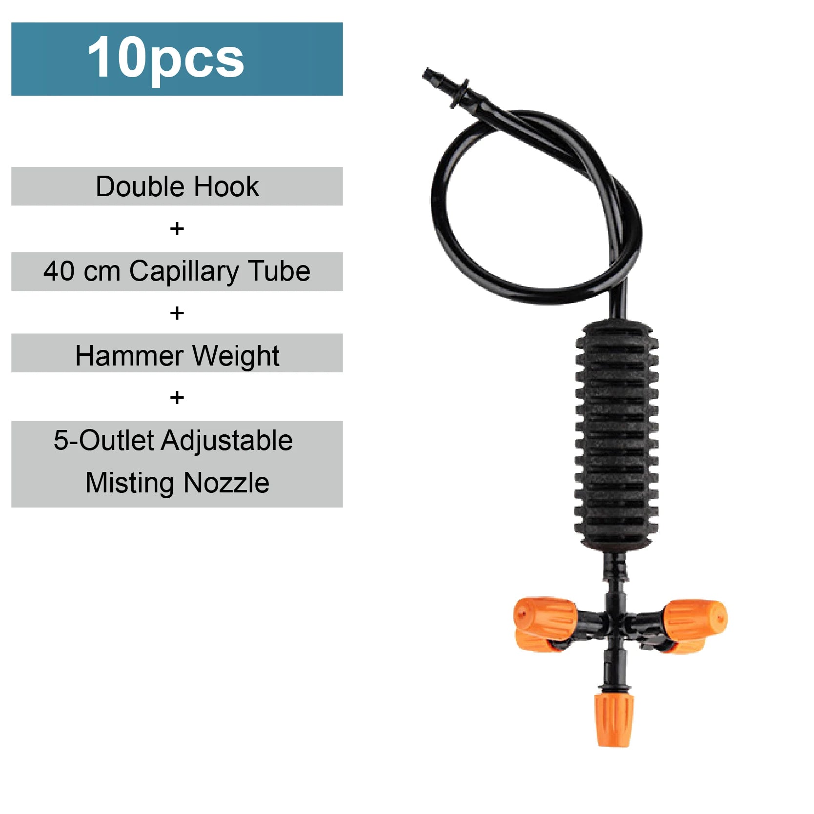 Greenhouse Hanging Mist Sprayer 360° Rotating Irrigation Spray Nozzle Fogging Sprinkler Nozzle for Garden Irrigation