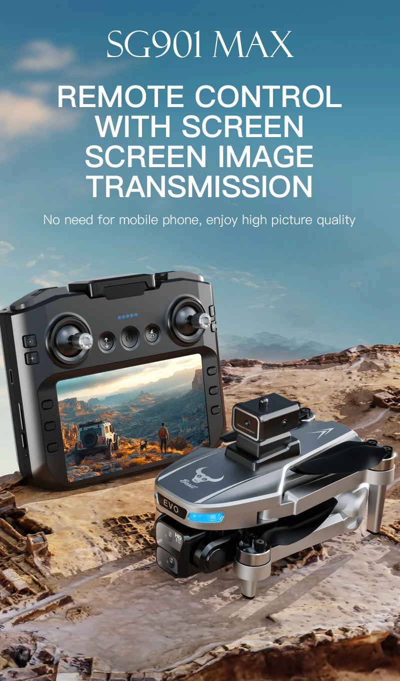 GPS Camera Drone with Obstacle Avoidance - Foldable 8K Quadcopter Tidesmit