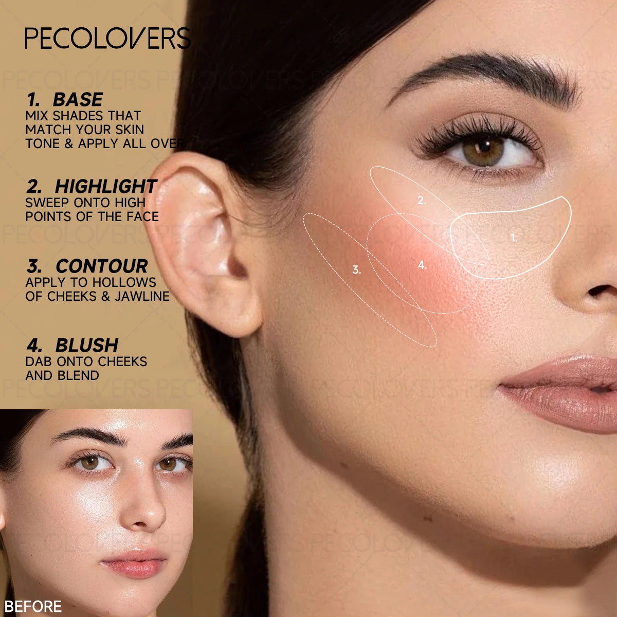 Tidesmit natural pearlescent facial highlighter texture swatch for radiant face and body glow in festival makeup