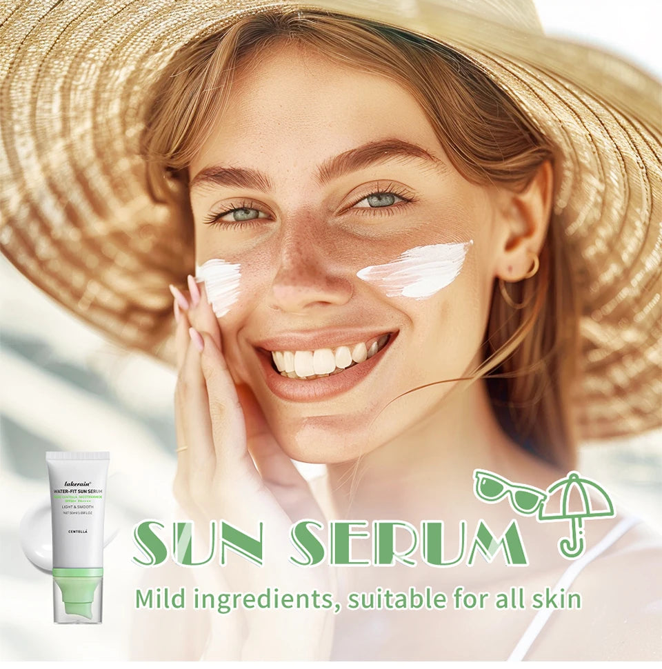 Tidesmit SPF 50 Centella Asiatica sunscreen essence texture detail for dry oily and sensitive face makeup routine